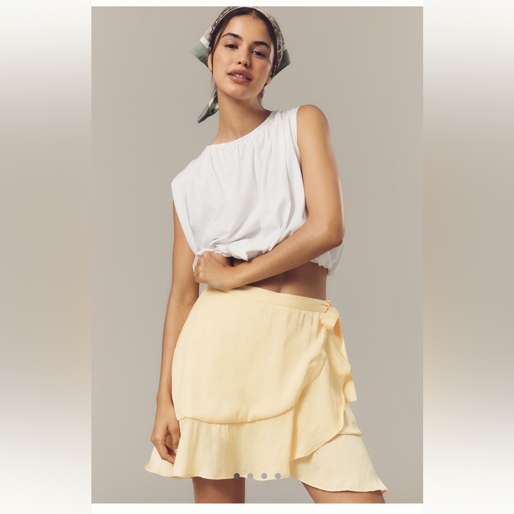 MAEVE RUFFLE WRAP MINI SKIRT SIZE XL MSRP $98.00 NWT